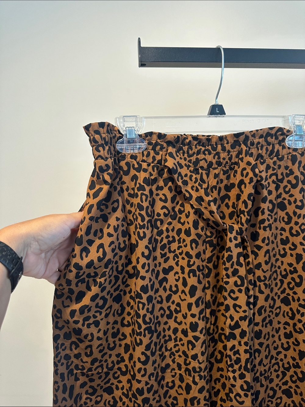 Sienna Sky Wide-Leg Leopard Print Pants Size L - Picture 2 of 6